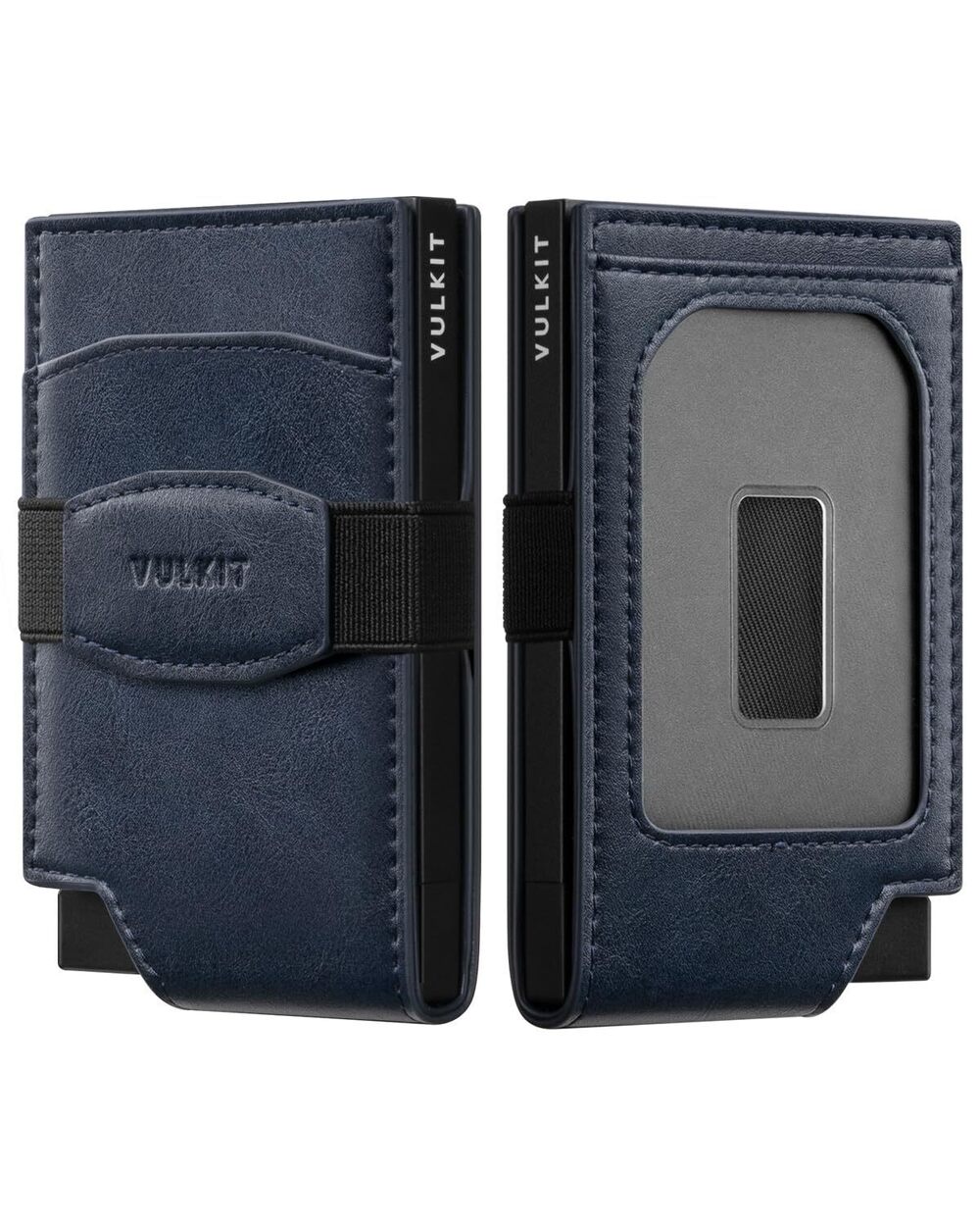 8155 Pop up Card Wallet with Money Strap Leather Front Pocket Card Holder